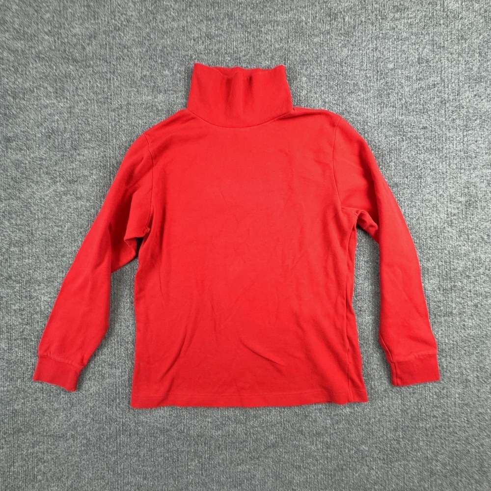 Class Club Shirt Boys 16 Red Long Sleeve Turtleneck Made USA Stretch Basic